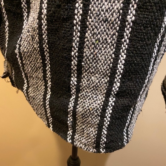 Gray Baja Hoodie Mexican Drug Rug Sweatshirt - Picture 9 of 10